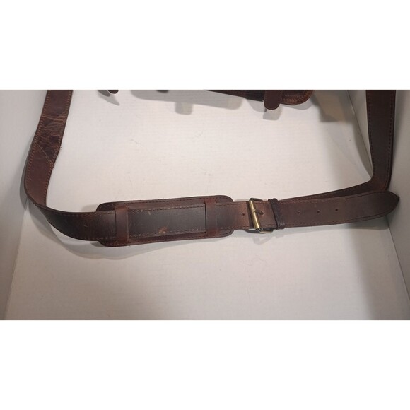 AARON LEATHER GOODS DARK BROWN Briefcase BAG  SPAIN - Picture 12 of 16